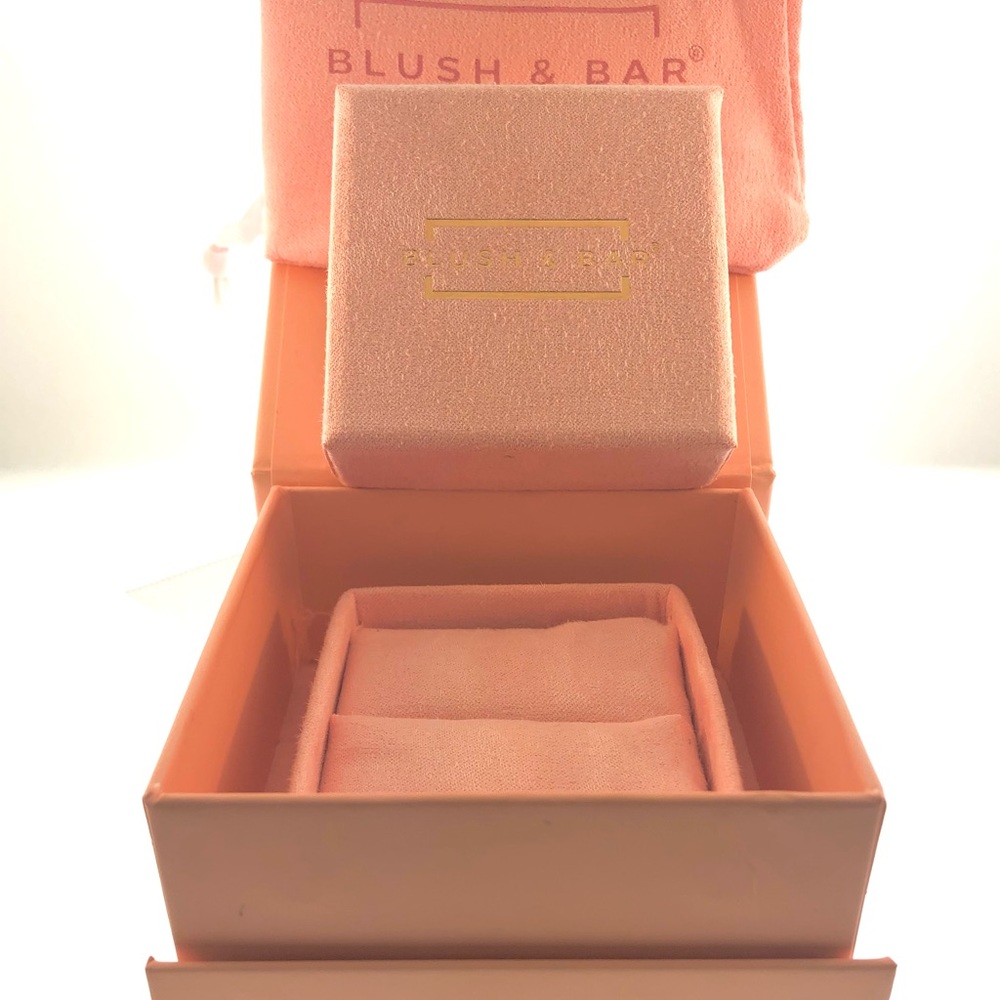 Women’s Blush & Bar Gold Joyce Layered Stacker Ring - Picture 4 of 4